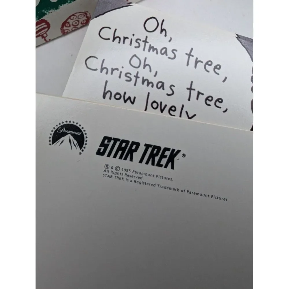 1995 Star Trek Shoebox Greeting Card Single 1 Card & 1 Envelope Holiday Hallmark